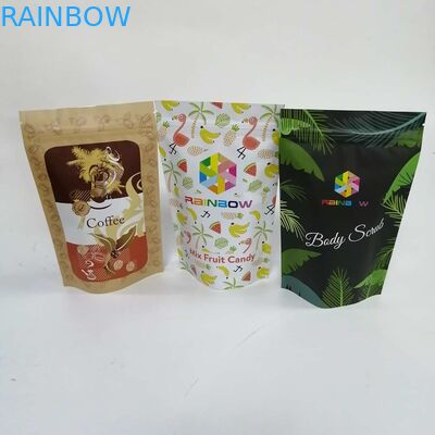 Lamellierte Aluminiumfolie-Stand-oben Taschen-Plastik-Plastik-Reißverschluss-Tasche VMPET feuchtigkeitsfest