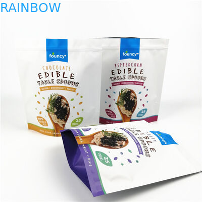 Essbare Hanf-Nahrungsmittelverpackungs-Taschen versiegelten Kunststoffgehäuse-Beutel mit Reißverschluss wieder