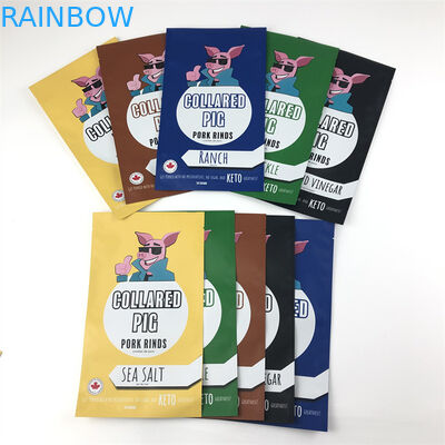 Plastik-Zipverschluß der Seiten- Dichtungs-drei sackt Plastik-wiederversiegelbaren Geruch-Beweis ein