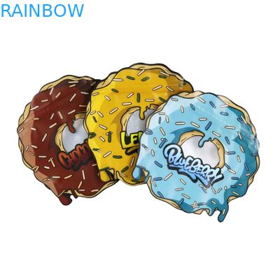 Runder Kreis-formen unregelmäßige wiederversiegelbare gestempelschnittene Plastik-Taschen-Gewohnheit 3,5 7 Gramm