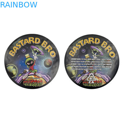 Gemischter Kreis Edibles stempelschnitt geformte Plastik-Folien-Verpackentaschen-Geruch-Beweis 3.5g