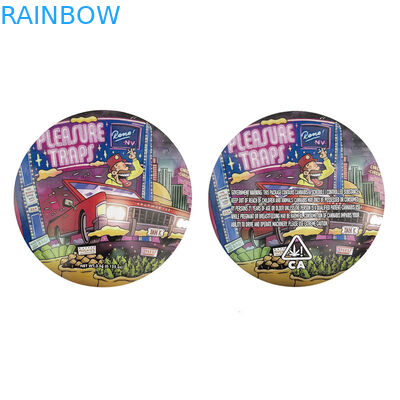 Gemischter Kreis Edibles stempelschnitt geformte Plastik-Folien-Verpackentaschen-Geruch-Beweis 3.5g