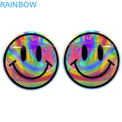 Plastiktasche-Blumensamen-ganz eigenhändig geschriebe runde Form-Taschen 3.5G Geruch-Beweis-Plastik Edibles