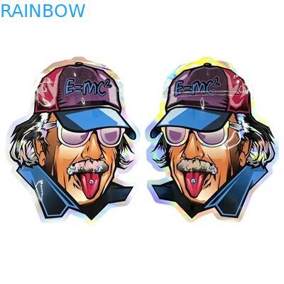 Plastiktasche-Blumensamen-ganz eigenhändig geschriebe runde Form-Taschen 3.5G Geruch-Beweis-Plastik Edibles