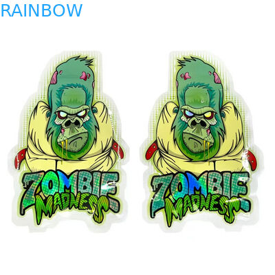 Plastiktasche-Blumensamen-ganz eigenhändig geschriebe runde Form-Taschen 3.5G Geruch-Beweis-Plastik Edibles