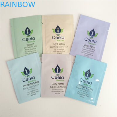 Mini Kraft Paper Cosmetic Pouch, der mit Reißverschluss-leerem Folien-Kaffee-Tee-Pillen-Kissen verpackt