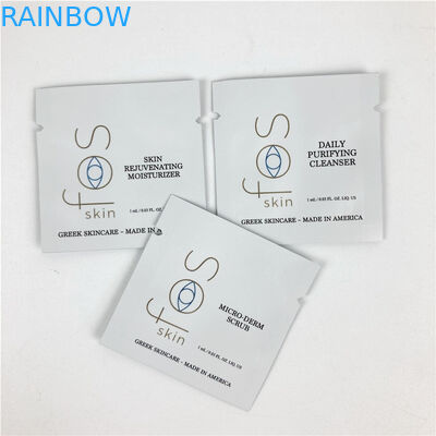 Mini Kraft Paper Cosmetic Pouch, der mit Reißverschluss-leerem Folien-Kaffee-Tee-Pillen-Kissen verpackt