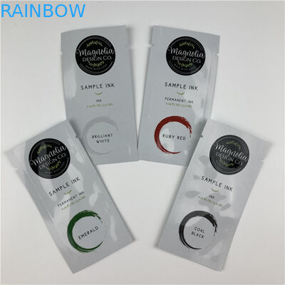 Mini Kraft Paper Cosmetic Pouch, der mit Reißverschluss-leerem Folien-Kaffee-Tee-Pillen-Kissen verpackt