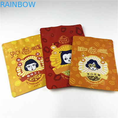 Druckimbiss-Protein-Bar-Popcorn-Plastik-Reißverschluss sackt Plastiklebensmittelverpackung 250g ein