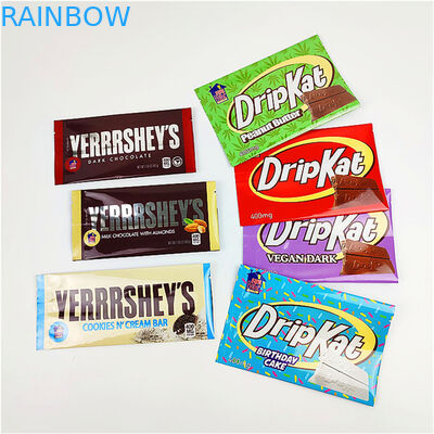 Kundenspezifische Druck-Imbiss-Tasche Plastik Edibles, die für Schokoriegel 400mg verpackt