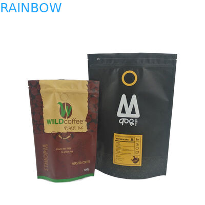 Plastik-Papier-Stand herauf die Beutel-Reißverschluss-Gravüre, die Plastikpaket-Tasche mit Logos druckt