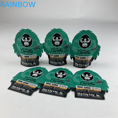 Unregelmäßige Form lamellierte Plastik-Tasche leichter Berührung Geruch-Beweis-Plastik 3.5g 7g 14g 28g mit Reißverschluss