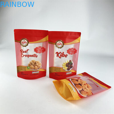 Die kundenspezifische Nahrung, die essbar ist, stehen oben die Beutel-Nuss-Acajoubaum-Erdnuss, die klaren Zipverschluss-Beutel verpackt