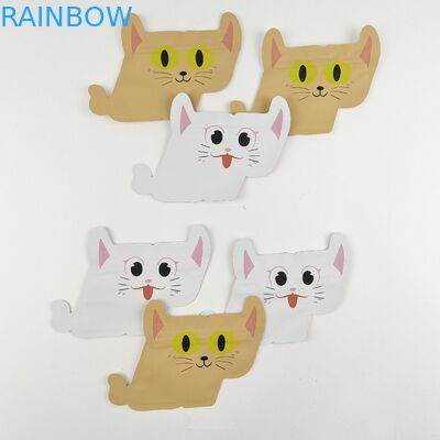 Spezielle geformte kundenspezifische Druck-Plastik sackt gestempelschnittenen unregelmäßigen Beutel mit Reißverschluss ein