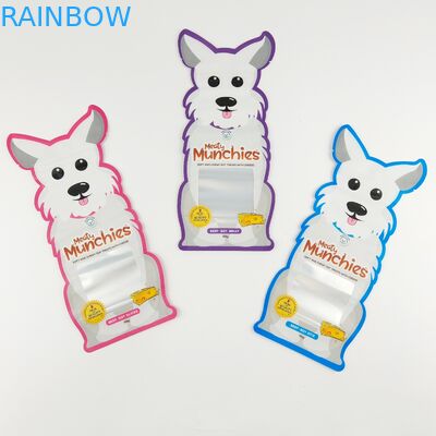 Spezielle geformte kundenspezifische Druck-Plastik sackt gestempelschnittenen unregelmäßigen Beutel mit Reißverschluss ein