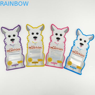 Süßigkeits-Plätzchen Plastik-Reißverschluss-, denstand oben spezielle Form einsackt, stehen oben Beutel mit Reißverschluss