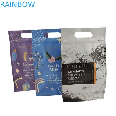 Fertigen Sie Stand herauf Reißverschluss-Beutel-Körperpeelings-verpackende Aluminiumfolie-Plastik-Taschen kundenspezifisch an