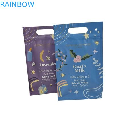 Fertigen Sie Stand herauf Reißverschluss-Beutel-Körperpeelings-verpackende Aluminiumfolie-Plastik-Taschen kundenspezifisch an