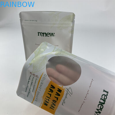 Biologisch abbaubares Fenster Winkel- des Leistungshebelsfreien raumes stehen oben Beutel 100g 250g 500g für Acajoubaum-Erdnuss-Imbiss