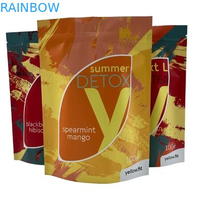 Feuchtigkeitsfester Reißverschluss stehen oben Beutel für das Nahrungsmitteltee-Kaffee-Verpacken