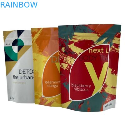 Feuchtigkeitsfester Reißverschluss stehen oben Beutel für das Nahrungsmitteltee-Kaffee-Verpacken