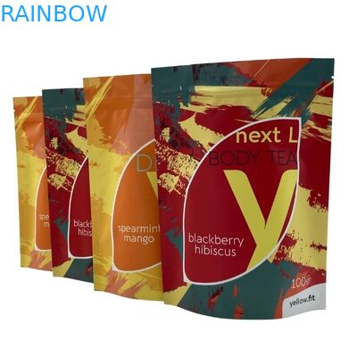 Feuchtigkeitsfester Reißverschluss stehen oben Beutel für das Nahrungsmitteltee-Kaffee-Verpacken