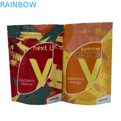 Feuchtigkeitsfester Reißverschluss stehen oben Beutel für das Nahrungsmitteltee-Kaffee-Verpacken