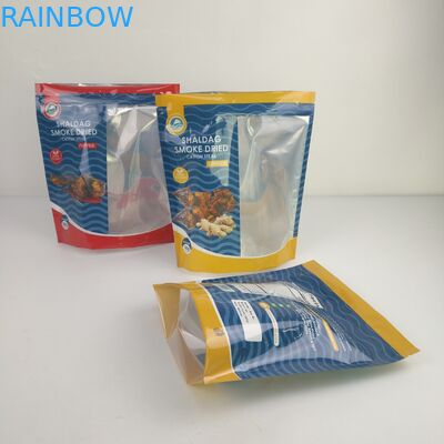 Stehen Sie oben Folie Plastik-Nahrungsmittelspeicher, die mit Reißverschluss feuchtigkeitsfesten Geruch-Beweis für Imbiss einsackt