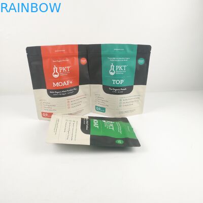 Stehen Sie oben Aluminiumverpackentaschen-Imbisse, die Tabak wiederversiegelbare Taschen mit Reißverschluss würzen