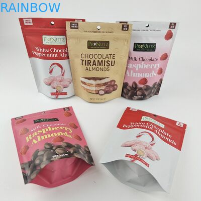 Stehen Sie oben Aluminiumverpackentaschen-Imbisse, die Tabak wiederversiegelbare Taschen mit Reißverschluss würzen