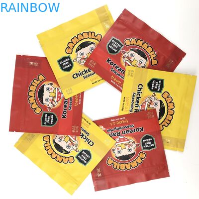 Transparente kundenspezifische Druck-Plastik sackt essbare Folien-Taschen des Geruch-Beweis-Beutel-3.5g mit Reißverschluss ein