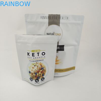 Farbiger Nahrungsmittelverpackungs-Taschen-Stand herauf Nahrungsmittelgrad lamellierte Aluminiumfolie-Plastik-Zipverschluss-Taschen