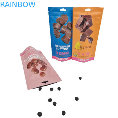 Farbiger Nahrungsmittelverpackungs-Taschen-Stand herauf Nahrungsmittelgrad lamellierte Aluminiumfolie-Plastik-Zipverschluss-Taschen