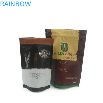 Kaffee-Tee-verpackender weißer bereifter Taschen-Geruch-Beweis mit Reißverschluss mit Ihrem Logo