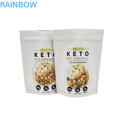 Bunte Aluminiumverpackenplastik sackt selbsttragende Reißverschluss-Beutel des Stand-3.5g oben ein