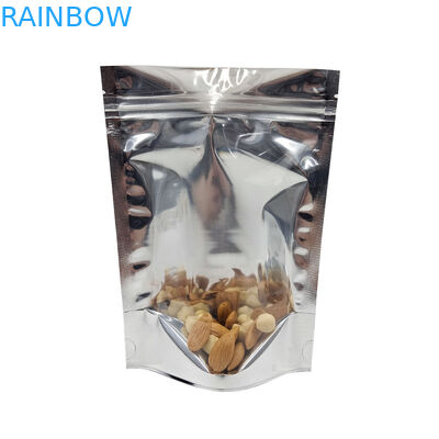 Aluminiumfolie CMYK, die Fenster Front Silver Back Stand Up freien Raumes Plastik Doypac wiederversiegelbar verpackt