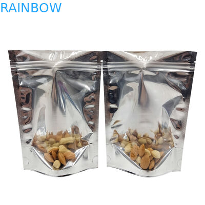 Aluminiumfolie CMYK, die Fenster Front Silver Back Stand Up freien Raumes Plastik Doypac wiederversiegelbar verpackt