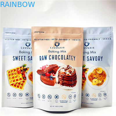 Drucknahrungsmittelgrad-Plastik-Beutel-Plätzchen-Kuchen-Imbiss-Taschen-Verpackenzipverschluß lamellierte