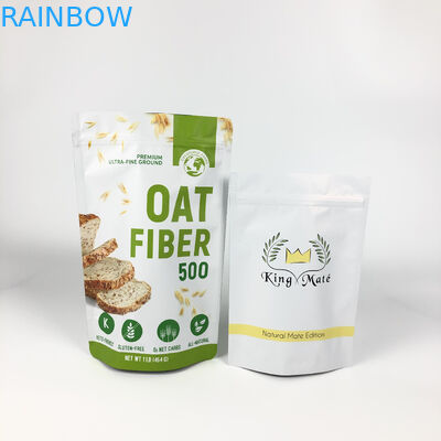 Der kundenspezifische Aufkleber, der Plastik-Beutel-Hafermehl-Heißsiegel verpackt, lamellierte Beutel-Reißverschluss Doypacks