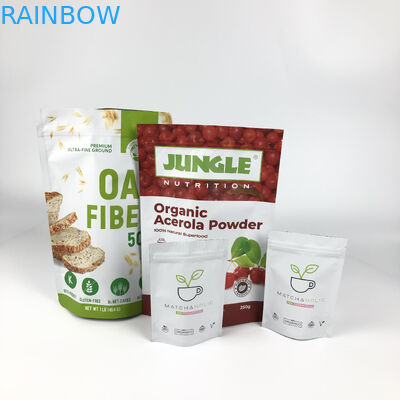 Der kundenspezifische Aufkleber, der Plastik-Beutel-Hafermehl-Heißsiegel verpackt, lamellierte Beutel-Reißverschluss Doypacks