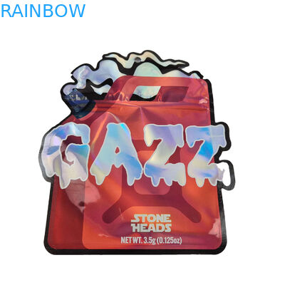 3.5g versiegelte Geruch-Beweis Plastik einsackt Gewohnheit einzigartiges Druckspezielles gestempelschnitten unregelmäßig geformtes