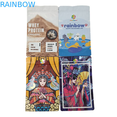 Verpackung in Lebensmittelqualität, kundenspezifische, essbare Mylar-Snackbeutel mit Reißverschluss aus mattierter Aluminiumfolie