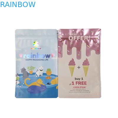 Verpackung in Lebensmittelqualität, kundenspezifische, essbare Mylar-Snackbeutel mit Reißverschluss aus mattierter Aluminiumfolie