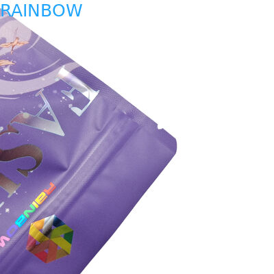 Verpackung in Lebensmittelqualität, kundenspezifische, essbare Mylar-Snackbeutel mit Reißverschluss aus mattierter Aluminiumfolie