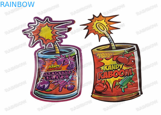 Das ganz eigenhändig geschriebe kundenspezifische geformte Aluminiumverpacken der lebensmittel der leichten Berührung 3.5g Plastik sackt gestempelschnittene Beutel ein