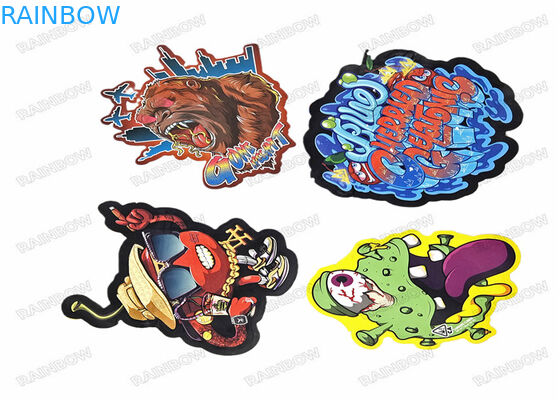 Gestempelschnittene unregelmäßige Taschen-spezielle geformte Nahrung Verpackenplastikplastik des Imbiss-3.5g mit Reißverschluss bauscht sich