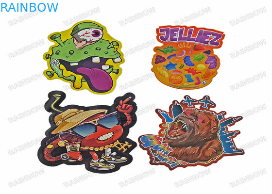 Gestempelschnittene unregelmäßige Taschen-spezielle geformte Nahrung Verpackenplastikplastik des Imbiss-3.5g mit Reißverschluss bauscht sich