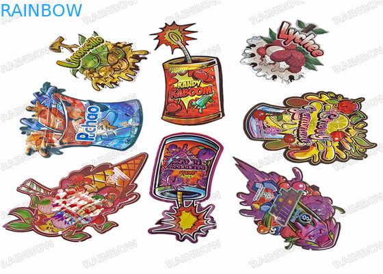 Essbare Plastik sackt gestempelschnittenen pecial geformten Plastikbeutel mit Plätzchen-Taschen der Süßigkeits-3.5g mit Reißverschluss ein