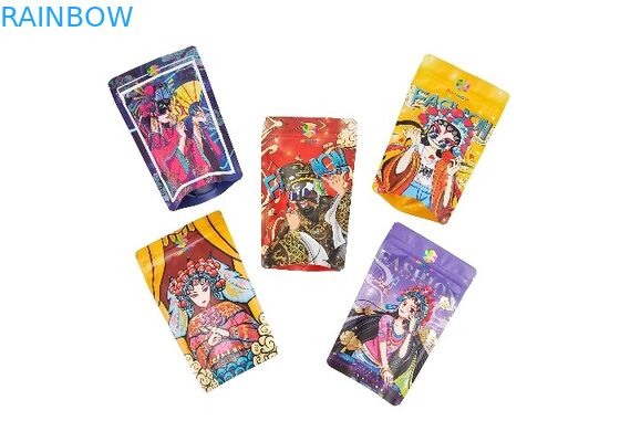 Aluminiumfolie-Plastikstand herauf Taschen Beutel-Geruch-Beweis-wiederversiegelbare Plastik mit Reißverschluss