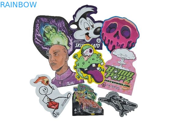 Gestempelschnittener unregelmäßiger spezieller geformter Plastikfolien-Beutel mit Reißverschluss 3.5g 7g 14g